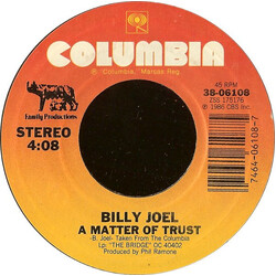 Billy Joel A Matter Of Trust USED VINYL 7INCH 45 RPM STYRENE STEREO