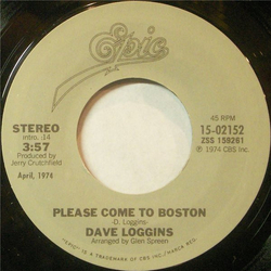 Dave Loggins Please Come To Boston / Someday Vinyl 7" USED