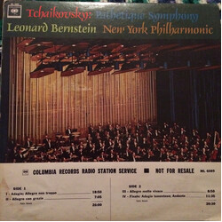Pyotr Ilyich Tchaikovsky / Leonard Bernstein / The New York Philharmonic Orchestra Pathetique Symphony Vinyl LP USED