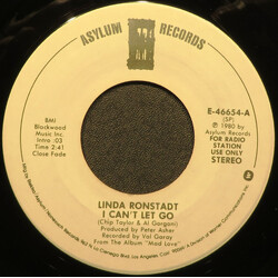 Linda Ronstadt I Can't Let Go USED VINYL 7INCH 45 RPM PROMO STEREO MONO