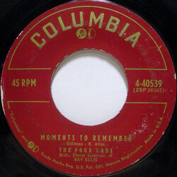 The Four Lads Moments To Remember VINYL 7" USED