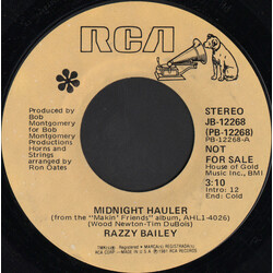 Razzy Bailey Midnight Hauler USED VINYL 7INCH 45 RPM SINGLE PROMO