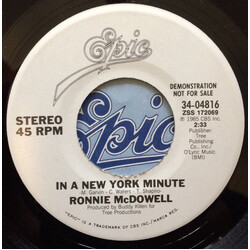 Ronnie McDowell In A New York Minute USED VINYL 7INCH 45 RPM PROMO