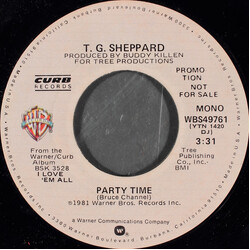 T.G. Sheppard Party Time USED VINYL 7INCH 45 RPM PROMO STEREO MONO