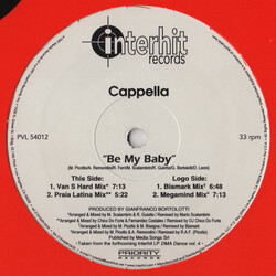 Cappella Be My Baby (Remixes) USED VINYL 12INCH 33 S RPM MAXI-SINGLE STEREO