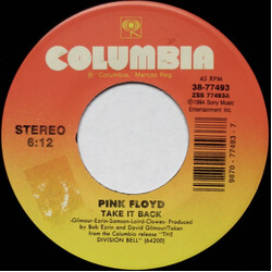 Pink Floyd Take It Back VINYL 7" USED