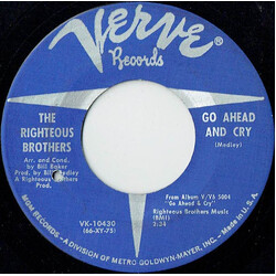 The Righteous Brothers Go Ahead And Cry USED VINYL 7INCH 45 RPM SINGLE