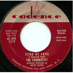 The Chordettes Echo Of Love Vinyl 7" USED
