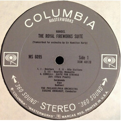 Georg Friedrich Händel / Arcangelo Corelli / The Philadelphia Orchestra / Eugene Ormandy The Royal Fireworks Suite / The Water Music Suite Vinyl LP US