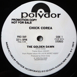 Chick Corea The Golden Dawn / Central Park USED VINYL 12INCH PROMO