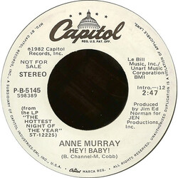 Anne Murray Hey! Baby! USED VINYL 7INCH 45 RPM PROMO STEREO