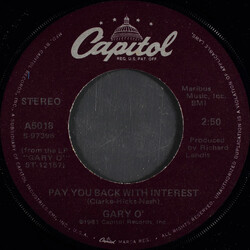 Gary O'Connor Pay You Back With Interest USED VINYL 7INCH 45 RPM