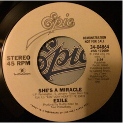 Exile (7) She's A Miracle USED VINYL 7INCH PROMO STEREO