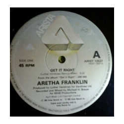 Aretha Franklin Get It Right USED VINYL 12INCH