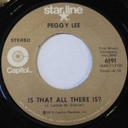 Peggy Lee Is That All There Is USED VINYL 7INCH SINGLE