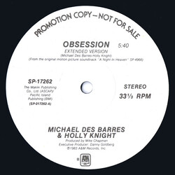 Michael Des Barres / Holly Knight Obsession USED VINYL 12INCH 33 S RPM PROMO STEREO