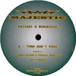 Sekander Raisani / Frederick Borgesius Turn Don't Push VINYL 12" USED