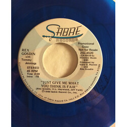 Rex Gosdin / Tommy Jennings Just Give Me What You Think Is Fair USED VINYL 7INCH 45 RPM SINGLE PROMO