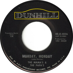The Mamas & The Papas Monday, Monday / Got A Feelin' USED VINYL 7INCH SINGLE 45 RPM