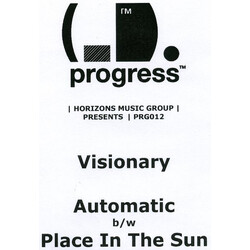 Visionary Automatic b/w Place In The Sun USED VINYL 12INCH 45 RPM PROMO WHITE LABEL