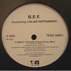 British Electric Foundation / Lalah Hathaway Family Affair USED VINYL 12INCH 45 RPM SINGLE PROMO