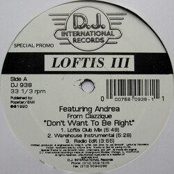 Craig S. Loftis / Andrea Salazar / Steel Gray Don't Want To Be Right / Do You Want To Dance? USED VINYL 12INCH 33 S RPM PROMO