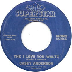 Casey Anderson (3) The I Love You Waltz USED VINYL 7INCH 45 RPM