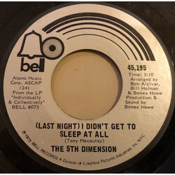 The Fifth Dimension (Last Night) I Didn't Get To Sleep At All Vinyl USED