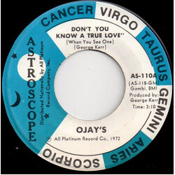 The O'Jays Don't You Know A True Love (When You See One) USED VINYL 7INCH 45 RPM SINGLE SIDED
