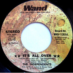 The Independents It's All Over USED VINYL 7INCH 45 RPM SINGLE STYRENE STEREO