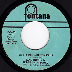 Jane Birkin / Serge Gainsbourg Je T'aime...Moi Non Plus / Jane B USED VINYL 7INCH 45 RPM SINGLE STYRENE