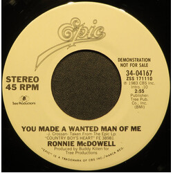 Ronnie McDowell You Made A Wanted Man Of Me USED VINYL 7INCH 45 RPM PROMO