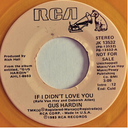 Gus Hardin If I Didn't Love You USED VINYL 7INCH 45 RPM SINGLE PROMO STEREO