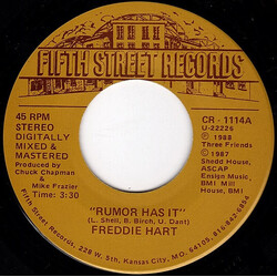 Freddie Hart Rumor Has It / Easy Lovin' USED VINYL 7INCH 45 RPM SINGLE REISSUE
