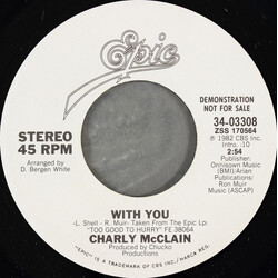 Charly McClain With You USED VINYL 7INCH 45 RPM SINGLE PROMO STEREO