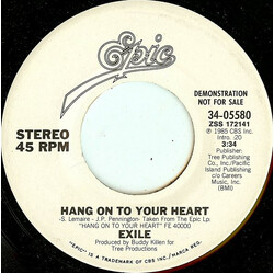Exile (7) Hang On To Your Heart USED VINYL 7INCH 45 RPM PROMO STEREO