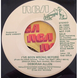 Deborah Allen I've Been Wrong Before USED VINYL 7INCH 45 RPM PROMO STEREO