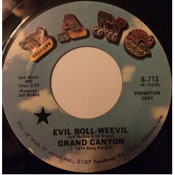 Grand Canyon (2) Evil Boll-Weevil USED VINYL 7INCH SINGLE 45 RPM PROMO