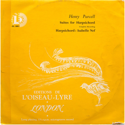 Henry Purcell / Isabelle Nef Suites For Harpsichord Vinyl LP USED