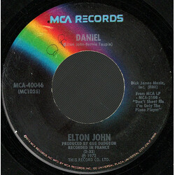 Elton John Daniel USED VINYL 7INCH 45 RPM SINGLE