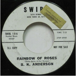B. K. Anderson Rainbow Of Roses USED VINYL 7INCH 45 RPM PROMO