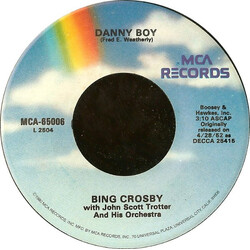 Bing Crosby Danny Boy / Dear Little Boy Of Mine USED VINYL 7INCH 45 RPM REISSUE REPRESS