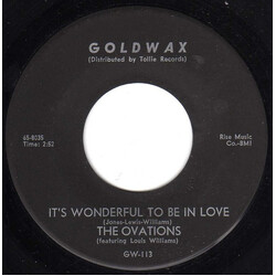The Ovations It's Wonderful To Be In Love / Dance Party Vinyl 7" USED