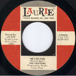 The Chiffons He's So Fine / Oh My Lover USED VINYL 7INCH 45 RPM SINGLE REISSUE