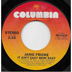 Janie Fricke It Ain't Easy Being Easy / A Little More Love USED VINYL 7INCH 45 RPM STYRENE