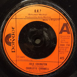 Julie Covington / Charlotte Cornwell / Rula Lenska / Sue Jones-Davies O.K.? Vinyl 7" USED