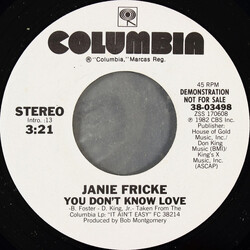 Janie Fricke You Don't Know Love USED VINYL 7INCH 45 RPM PROMO STEREO