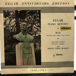 Sir Edward Elgar / Arnold Bax / Aeolian String Quartet / Leonard Cassini / Watson Forbes Piano Quintet / Legend For Viola And Piano Vinyl LP USED