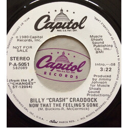 Billy 'Crash' Craddock Now That The Feeling's Gone USED VINYL 7INCH 45 RPM SINGLE PROMO
