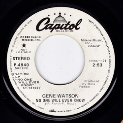 Gene Watson No One Will Ever Know USED VINYL 7INCH 45 RPM PROMO